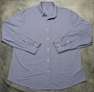Rhone Shirt Mens 2XL Blue Stretch Performance Long Sleeve Button Up Casual